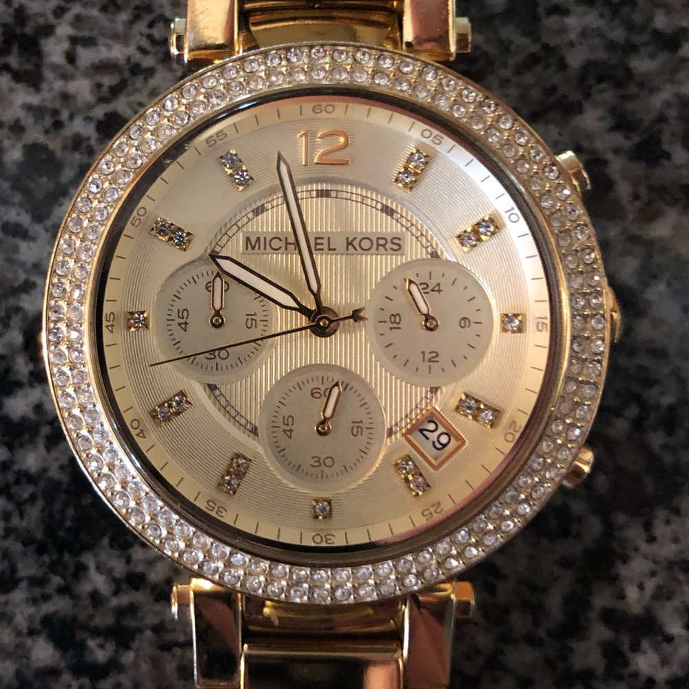 Michael Kors Sofie Pavé Gold-Tone Watch
